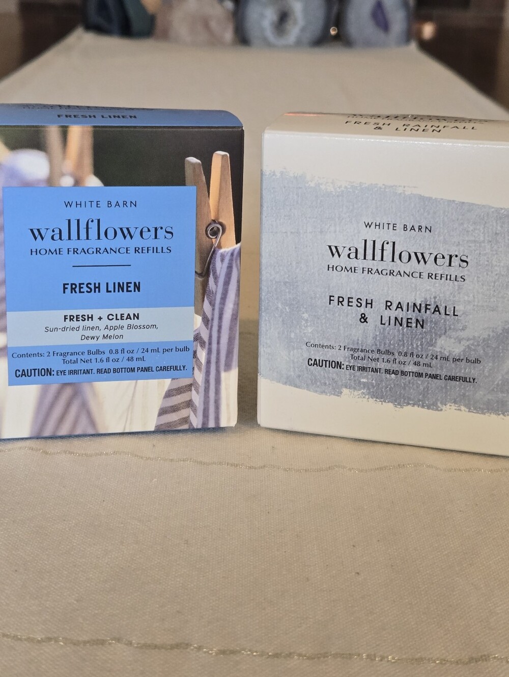 White Barn Wallflowers Plug-In Refill Fresh Linen/Rainfall + Fresh Linen